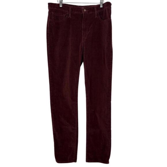 LEVI 724 High Rise Straight Maroon Corduroy Jean Size: 33 - Picture 1 of 7